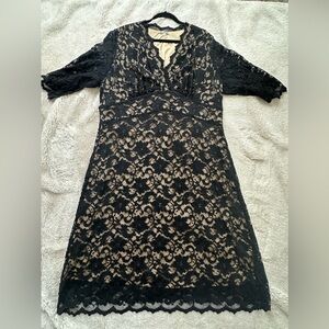 Kiyonna Scalloped Boudoir Lace Sheath Dress Size 3